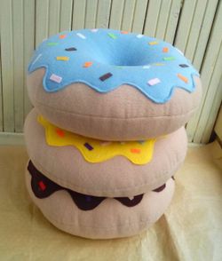Cute donut pillows custom made on order