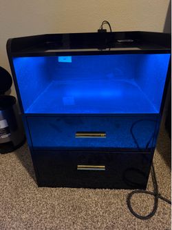 LED Motion Detected Nightstand (2)  with USB Plugs