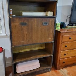 Bookcase and Desk All In One