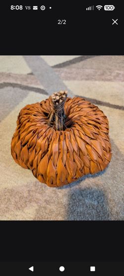 Woven Corn Husk Pumpkin