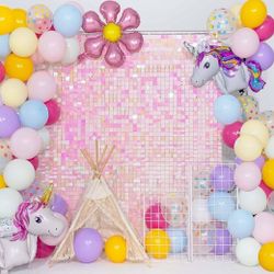 Sequin Pink Rainbow Backdrop