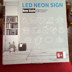 Led Neon Sign , USB Powered With Switch ( Happy Face Design)