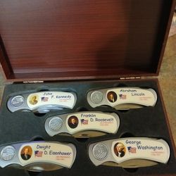 Presidents Collector Knife Set In Box