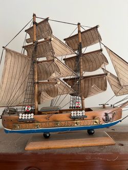 Wooden Tall Ship Sailing Vessel Model