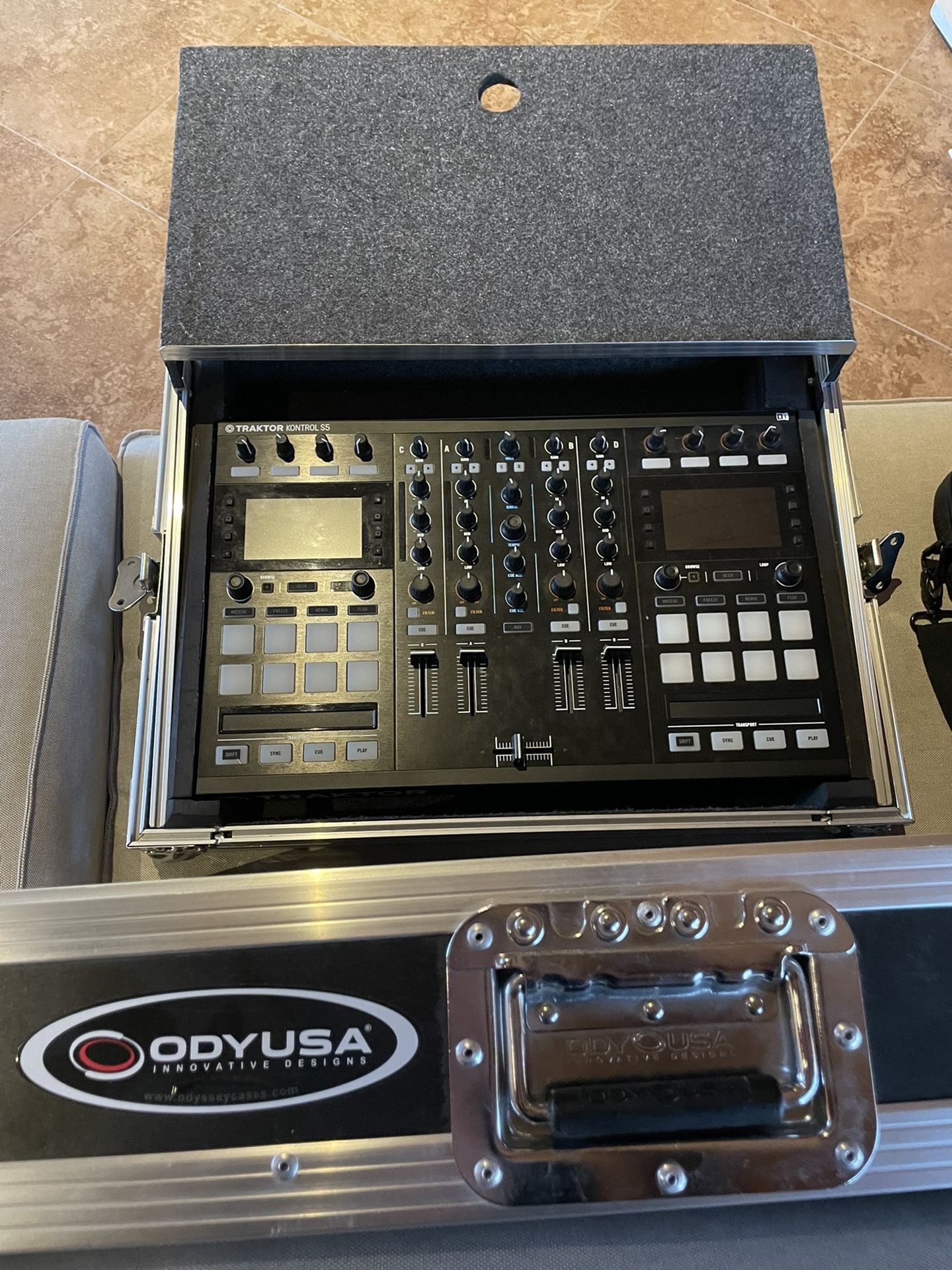 DJ Equipment; Traktor Kontrol S5, Odyssey Flight Case and Subwoofer