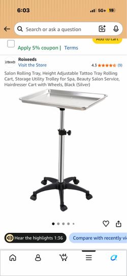 Rolling beauty Tray