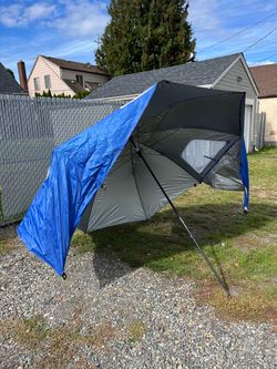Sport-Brella Umbrella Shelter Blue and Gray