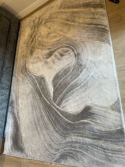 Grey, White and a bit of Gold Rug