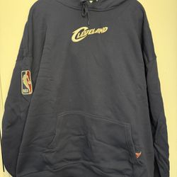 Nike Adult Cleveland Cavaliers Hardwood Classics Navy Club Pullover Hoodie size L