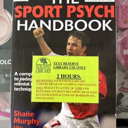 The Sport Psych handbook- Shane Murphy