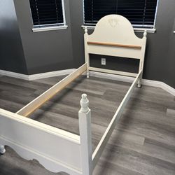 Vintage Girls Flowers Twin Bed Frame