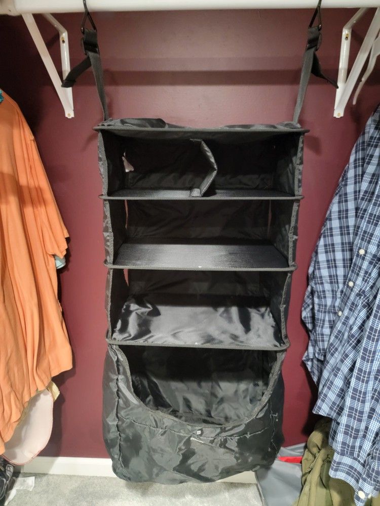 Joyus 5 Section Hanging Shelves Closet Organizer - Black (35"×17"×11")