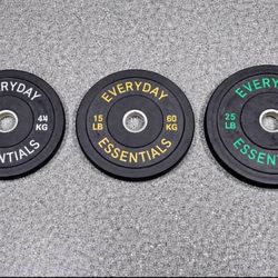 Three Pairs Of Bumper Weights Altogether 100 Pounds