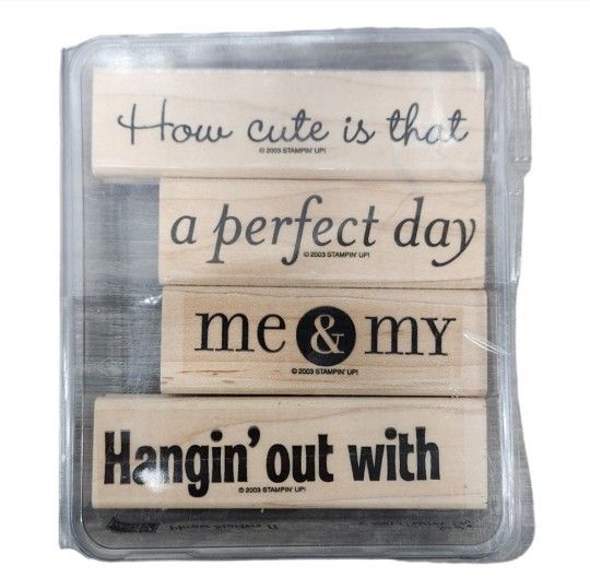 2003 Stampin Up Phrase Starters II Rubber Stamp