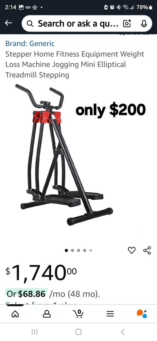 Mini Elliptical Treadmill Stepping