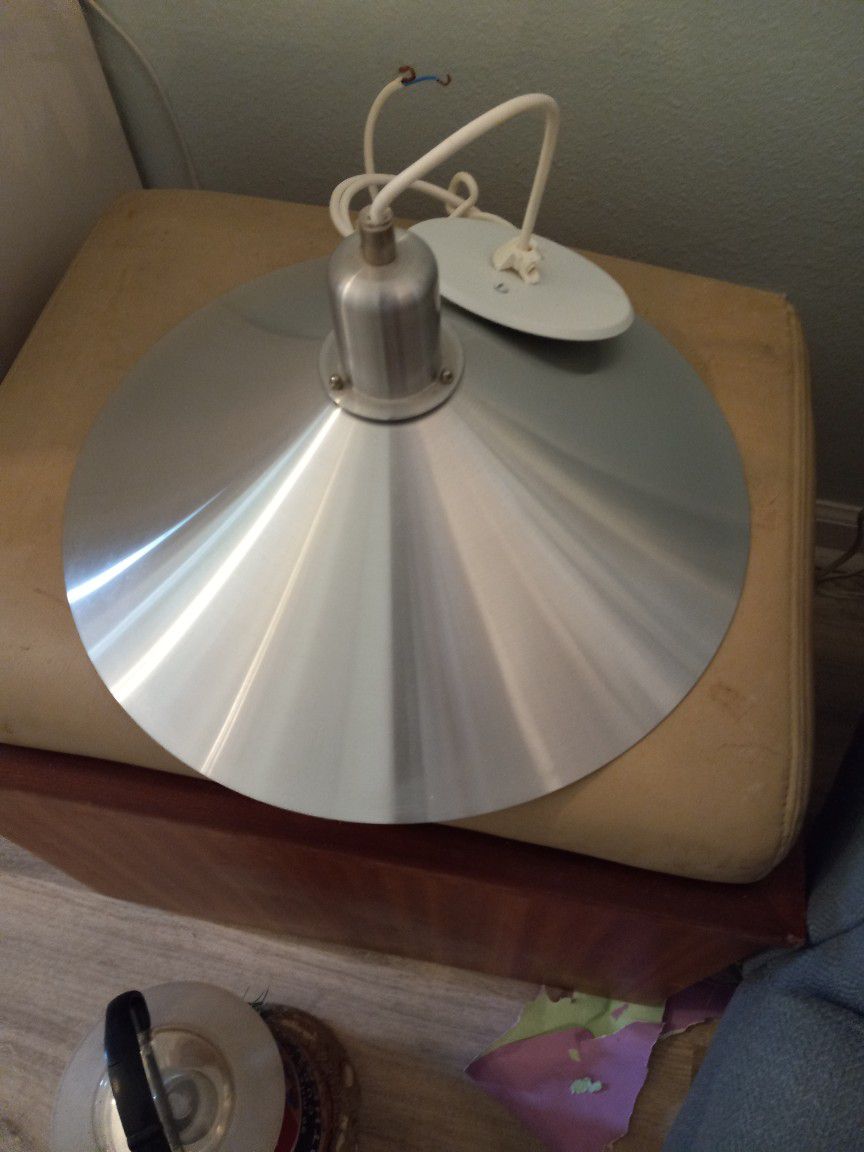Chrome Ceiling Hanging Lamp Had Over Small Kitchen Table Great Condition  15 Obo