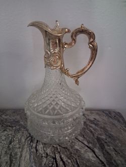 Antique, jug, glass, pitcher.