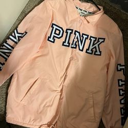 Pink VS Windbreaker Sherpa Jacket Size Xs