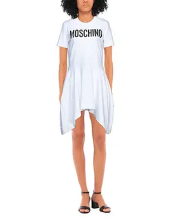 Moschino White Logo T-Shirt Dress