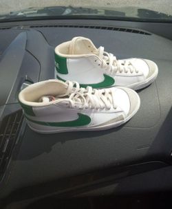 Nike mid Blazer White and Pine Green