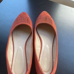 Brand New Orange Ballet Flats 
