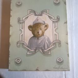 French Bears on Canvas (9”x12”)