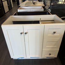 Brand new 36” White Vanity No Top