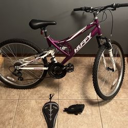 Huffy Trail Runner 18-Speed Full Suspension Mountain Bike - Good Condition + Accessories!