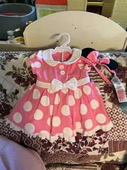 Minnie Mouse Baby Girl Costume Dress with Ears