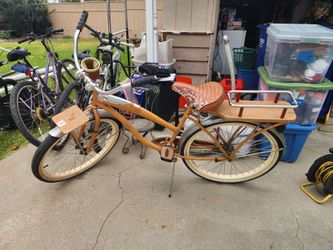 26" Ladies "Butterscotch" Huffy Champion beach cruiser bicycle w/ cup holder,  rear rack