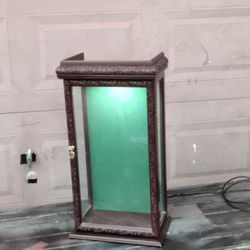 2 Ft Tall By 10 And 1/2 In Wide Display Case LED Lighting Very Good Condition $90