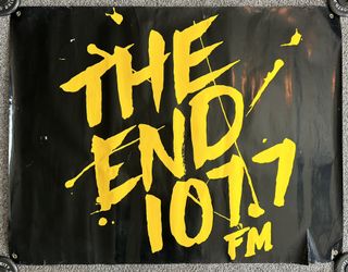 Vintage Original 1991 The End 107.7 Logo Poster 