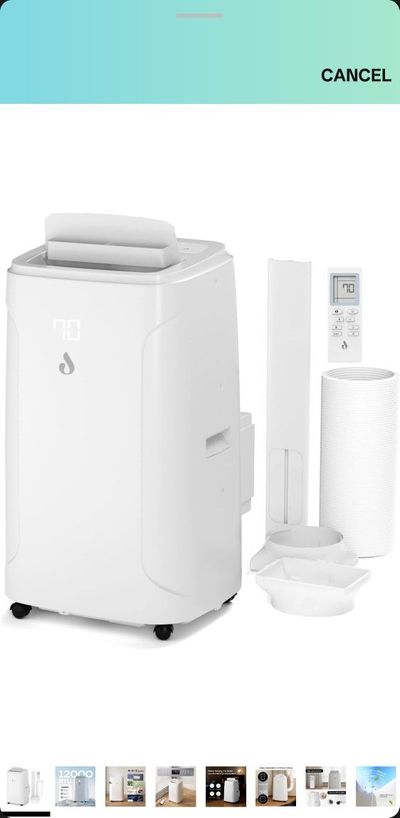 Brand New In Box 12,000 BTU Portable Air Conditioners Cools up to 550 Sq.Ft 4-in-1 Poratble Ac Units for Room with Cooling Dehumidifier Fan Sleep Mode
