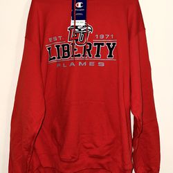 Champion Liberty Flames LU Hoodie Red Size XL