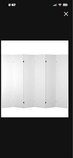 SAVE 50!! - 5 FT TALL 6 PANEL DIY CANVAS ROOM DIVIDER - NEW