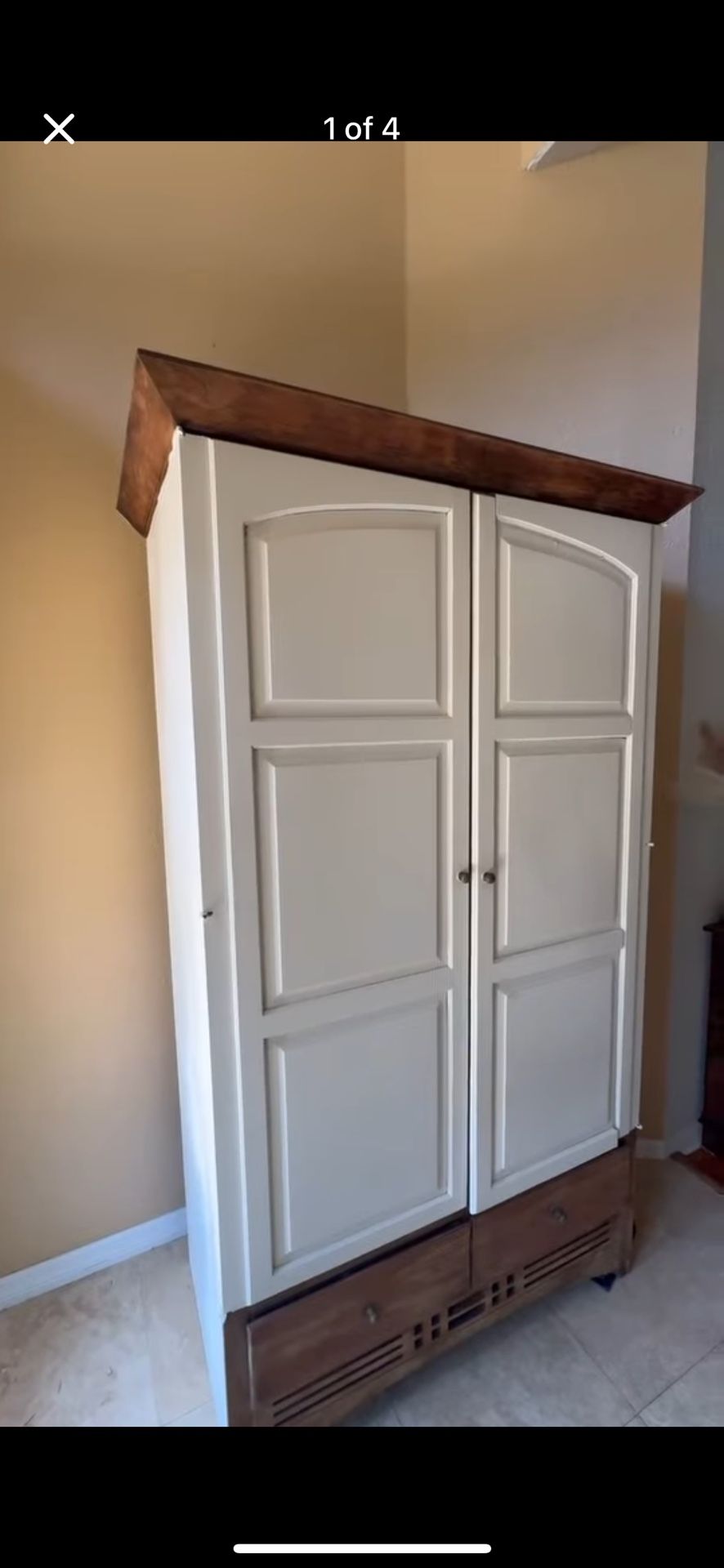 White Wood Storage, Wardrobe, OBO Need Gone ASAP