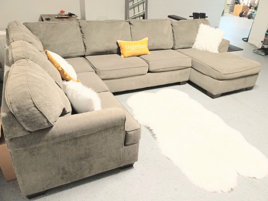 Grey U Shaped Sectional