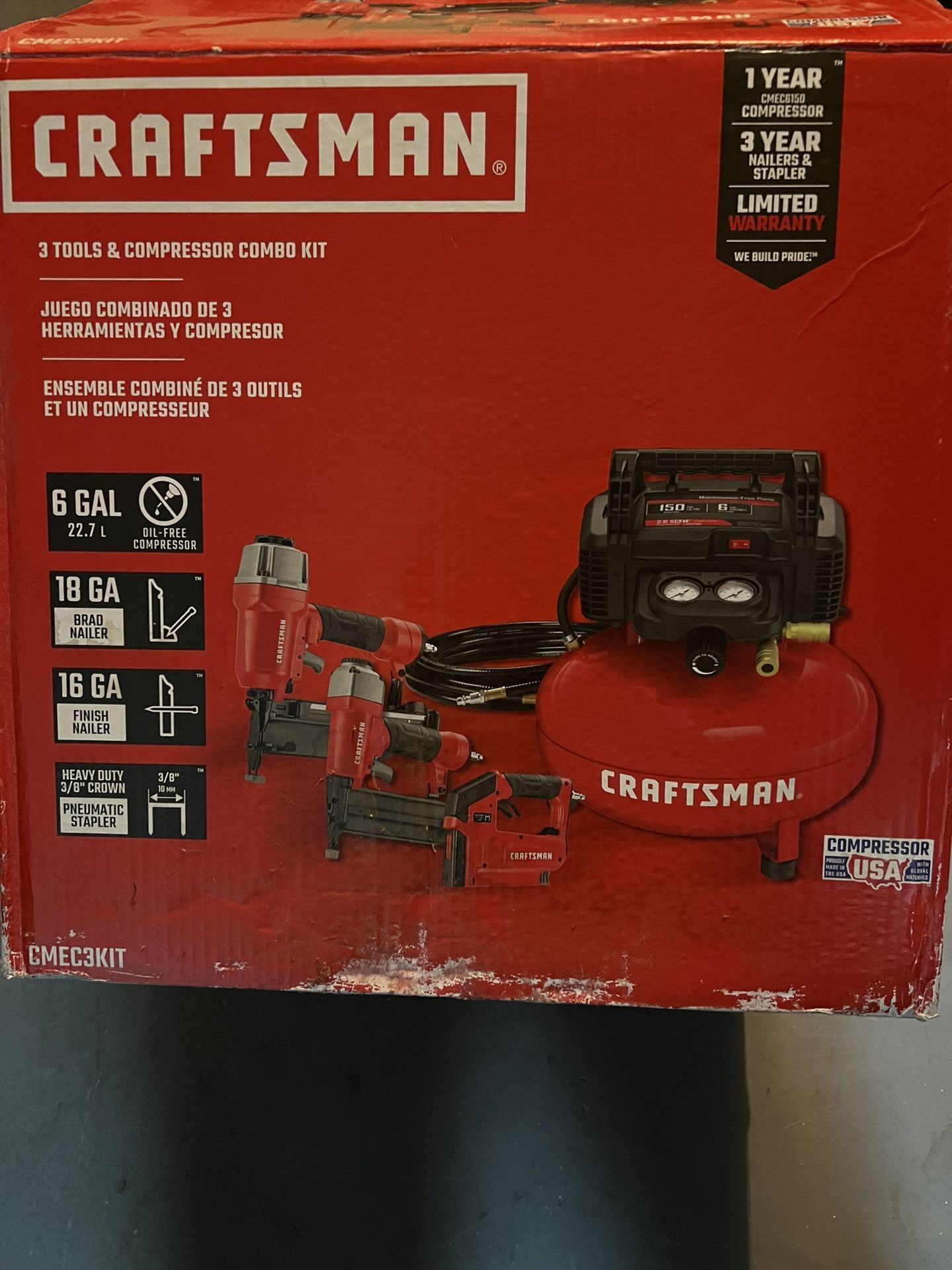 Craftsman Tools Compressor Combo Kit Brand New)