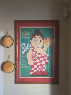 Large Size Big Boy Poster From Closed Restaurant.