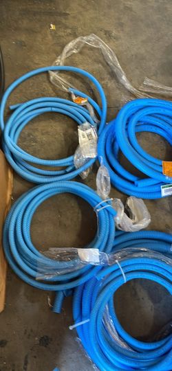 Blue Corrugated Flexible Conduit Hose Lot