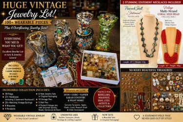 HUGE VINTAGE JEWELRY ESTATE RESALE LOT – 100+ WEARABLE PIECES + 4 OVERFLOWING JARS! 💎