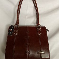 Nina Rich brown leather bag/purse NEW!