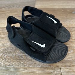Nike Kids Toddler Unisex Size 10 Sunray Black Adjustable Sandals