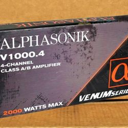 🚨 No Credit Needed 🚨 Alphasonik 2000 Watts 4 Channel Speaker System Amplifier Venum Series V1000.4 🚨 Payment Options Available 🚨 