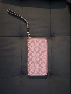 Coach zip-around wristlet wallet