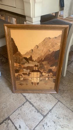 Rare BUCHSHMID &GRETAUX ART STUDIO MADE IN GERMANY ALL WOOD INLAY