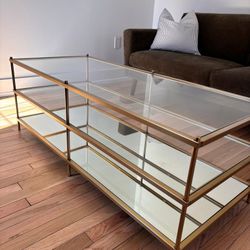 Gold and Glass Coffee Table