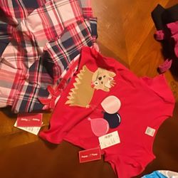 Girls shirt: size: 6 qty (1) a skirt size 4T qty (1)
