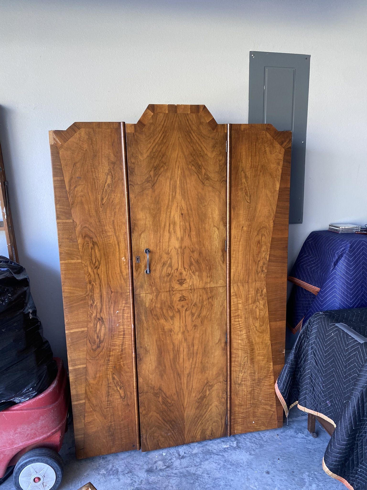 Antique Armoire Wood Wardrobe
