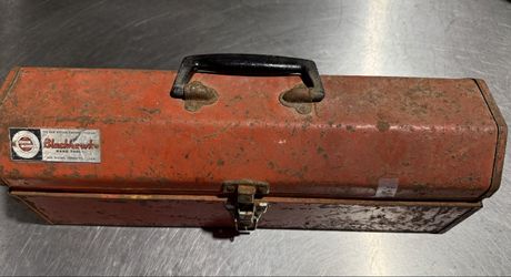 Vintage Blackhawk Red Metal Toolbox Full of Sockets